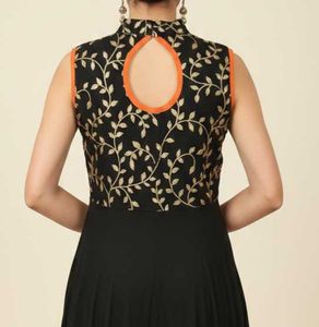 Black &amp; Gold Leaf Dress
