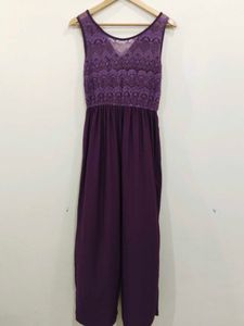 Elegant Purple Lace Jumpsuit