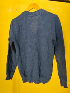 Men's Blue Half Zip Sweater