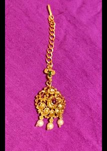 Traditional Indian Gold-Tone Necklace Set