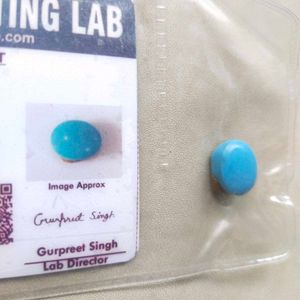 India Mines 3.55cts Firoza Stone Original Certify.