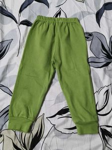 Girl Green Cotton Baby Pants