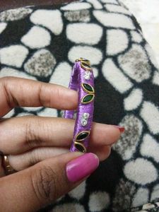 Elegant Purple Silk Thread Bangle