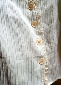 Cute White Puff Sleeve Top