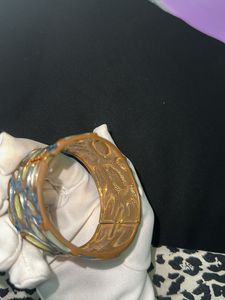 Unique Oval Pattern Cuff Bracelet