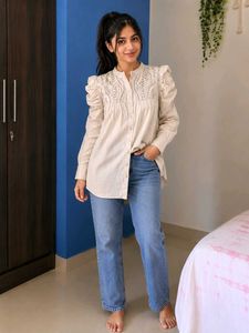 Embellished Beige shirt