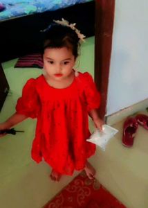 Sparkling Red party wear outfit for Girls