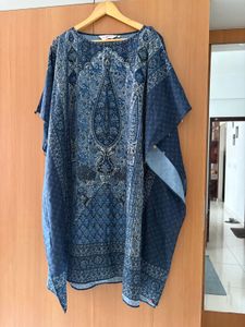 BIBA Women Art Silk Kaftan Kurta with Pants