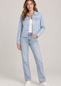 Striped Denim Jacket