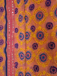 Embroidered Dupatta with Mirror Work