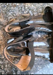 Stylish Black Patent Sandals