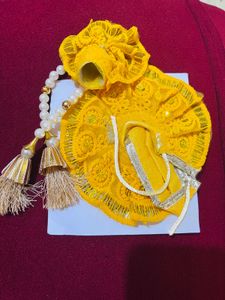 HandcraftedHeavyPearl&amp;StoneWork LadduGopal Poshak