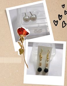 Eyer rings stund Pearl's 1×2=2 pairs unique style