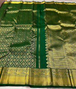 Elegant Green Banarasi Silk Saree