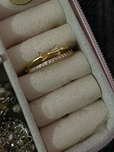 Charming Bow Ring with CZ Accents