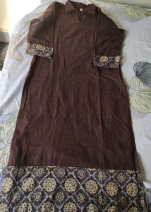 VINTAGE BROWN LINEN SHIRT