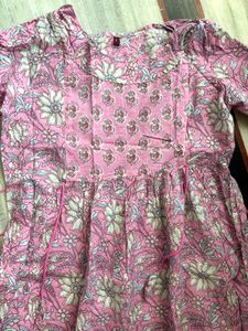 Pink Floral Maternity Kurta