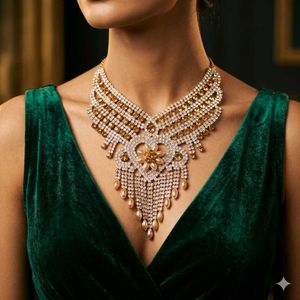Stunning Statement Necklace with Pearls