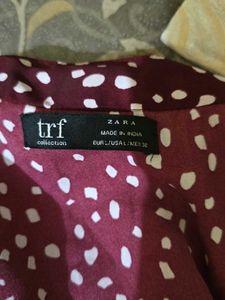 Maroon Polka Dot Dress