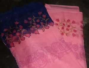 Beautiful Pink Floral Saree