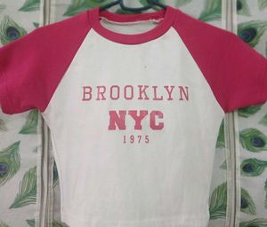 2 PINK CROP TEES