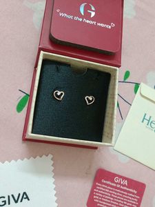 rose gold beautiful heart earring