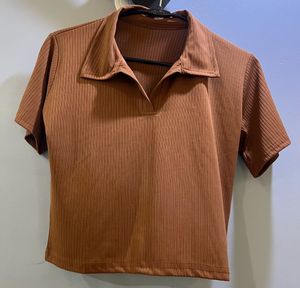 Brown Ribbed Co-ord Sets