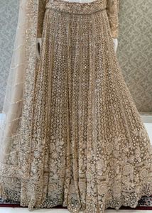 GOLD BEADS AND SEQUINS WORK CROP TOP DESIGNER BRID