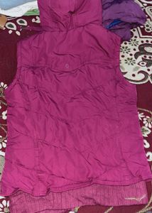 Y2K FUR HOOD American Eagle Puffer Vest