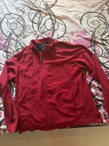 Eddie Bauer Red Full-Zip Jacket