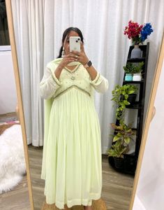 New Party Wear Gown, Dupatta and Pant