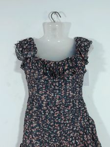 Charcoal Black Printed Dress (Women's)