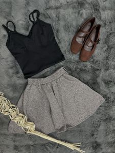 Heather Grey Stretch Skort