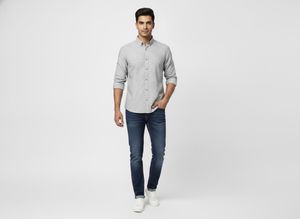 Classic Grey Textured Shirt