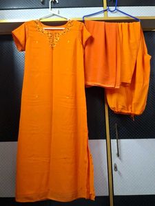 Vibrant Orange Kurta Set