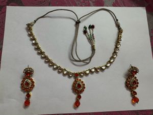 Stunning Red & Gold Jewellery Set