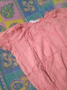 Pink Embroidered Ruffle Top