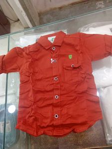 Cute Orange Boys Shirt