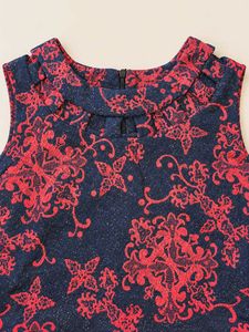 Blue &amp; Pink Floral Crop Top