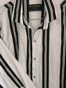 Black &amp; White striped shirt