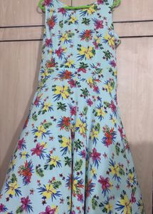 Light Blue Floral Print Dress