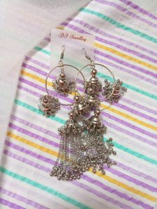✨Kashmiri..Boho..Silver..Jhumka..Earrings✨