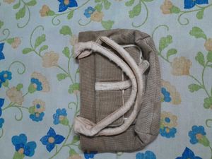 Brown cloth handbag