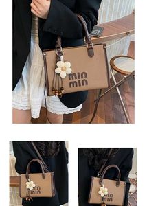 Stylish Taupe Tote Bag with Charm