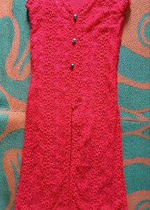 Red Plazo Kurti