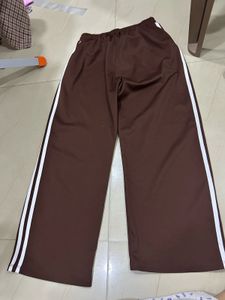 Brown Striped Wide Leg Pants