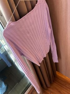 Lilac Knit Cropped Cardigan