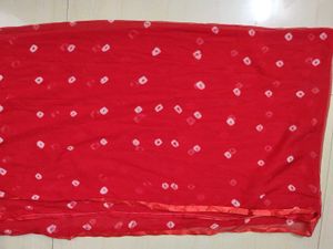 Designer Yellow &amp; Red Anarkali Gown with bandhni d