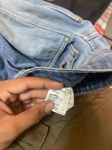 Light Wash Denim Jeans with Bear Patch