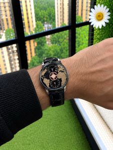 Blue World Map Dial Watch